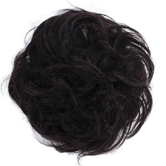 Human Hair Scrunchie Hair Piece Updo Braid Messy Bun Black Brown